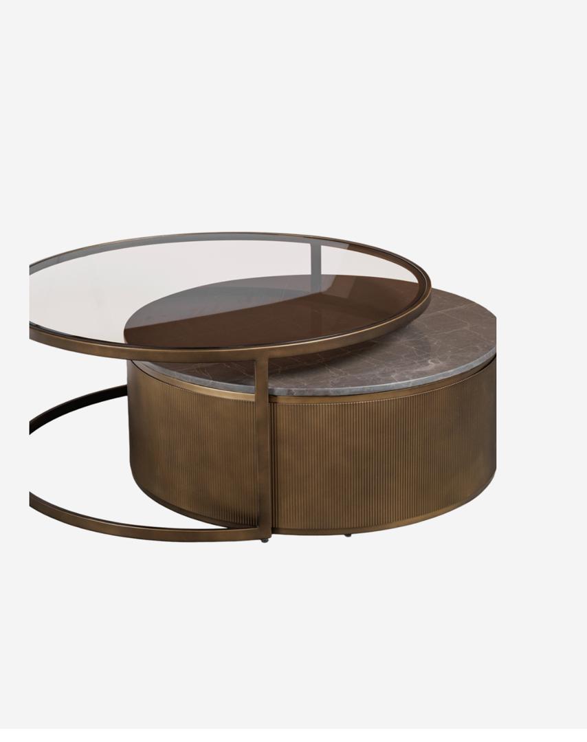 Belvedere Royal Gold Nesting Coffee Tables