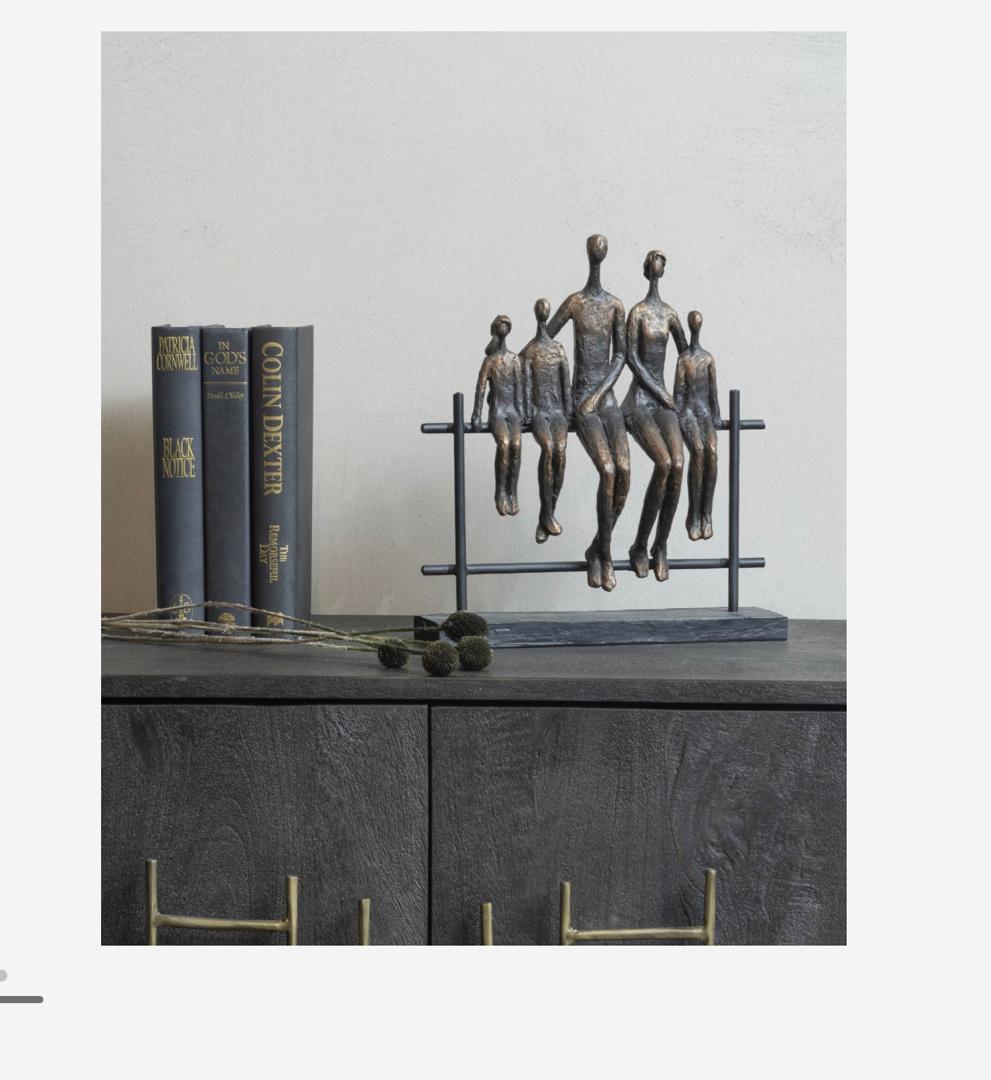 Duxford family of five sculpture in antique bronze finish