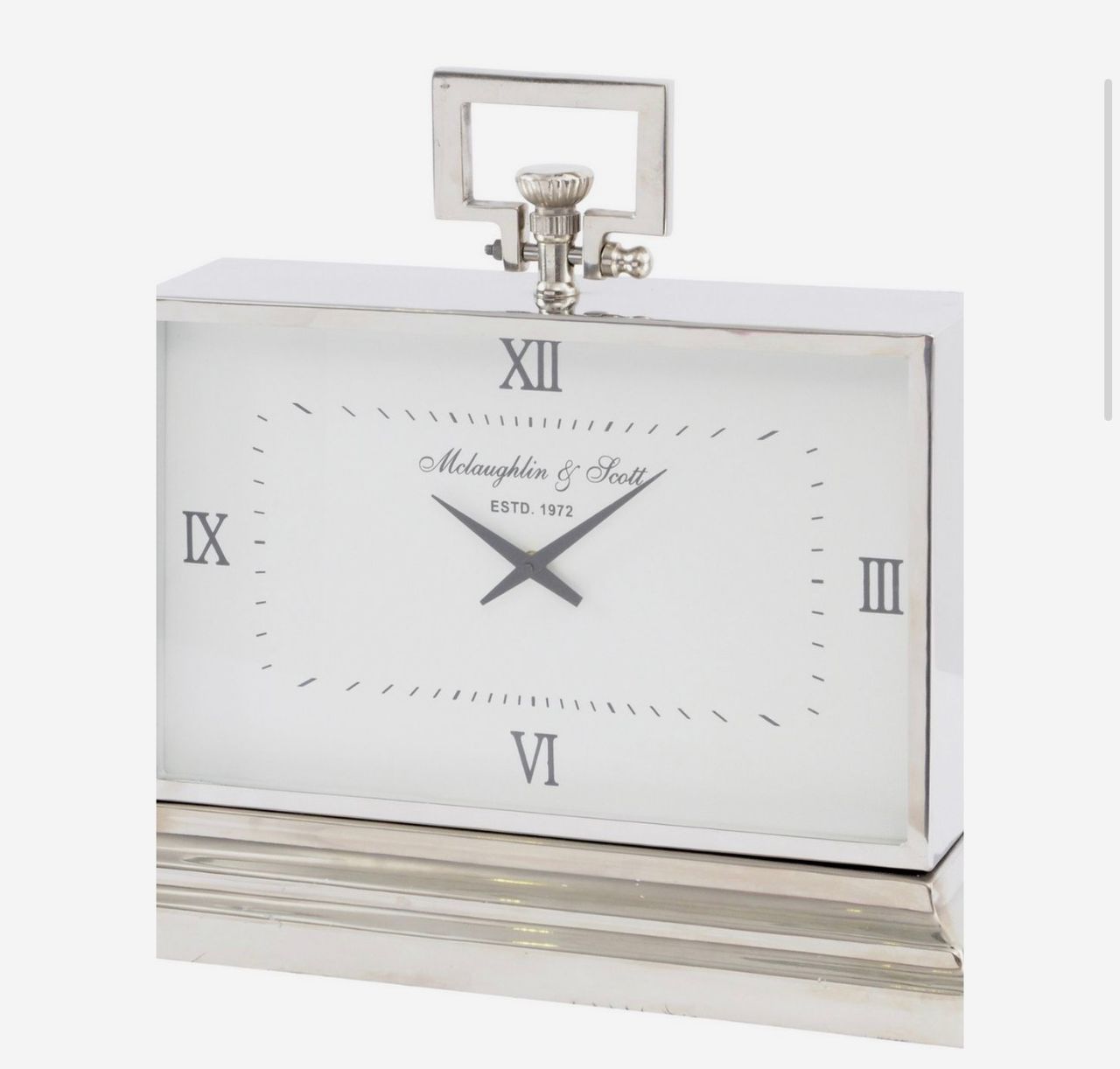 LATHAM ALUMINIUM RECTANGULAR CLOCK MEDIUM