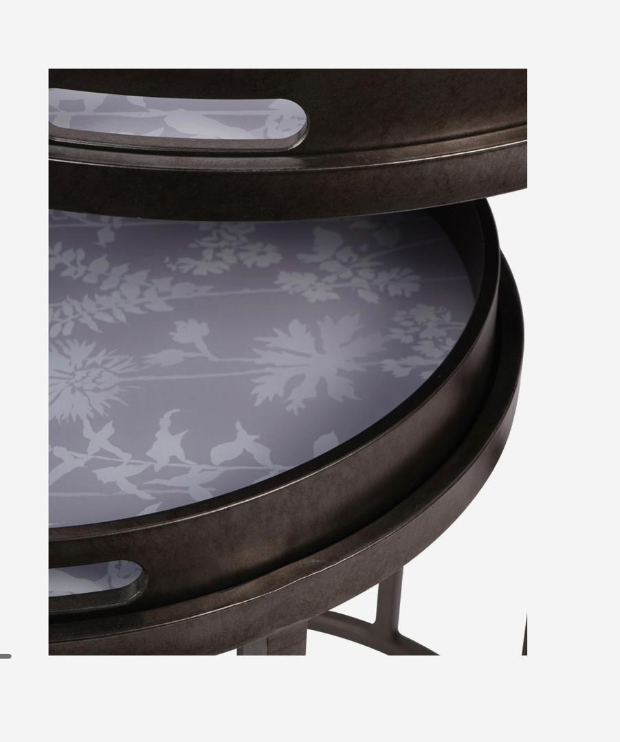 LAURA ASHLEY TIDWORTH SET OF 2 SIDE TRAY TABLES - Image 3